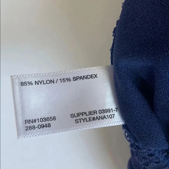 A.N.A Swim Navy Blue Lace Bikini Top, Swim Brief Plus 2X NWT - Picture 8 of 15